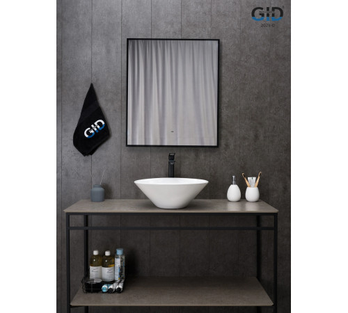 Раковина накладная Gid N9102 51210 белая 42x42x15