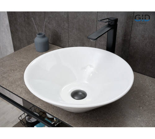 Раковина накладная Gid N9102 51210 белая 42x42x15