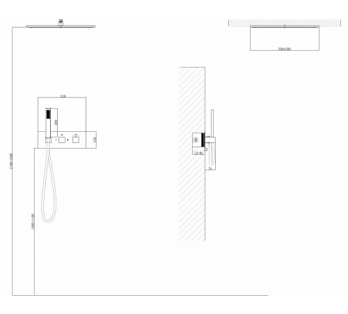 Система для душа ABBER Daheim AF8255SP без излива, термостат, сатин