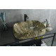 Раковина накладная Gid Mnc186 54423 под камень глянцевая 56x42x14