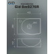 Раковина подвесная Gid Bm9276L 62205L черная матовая 40.5x28x14