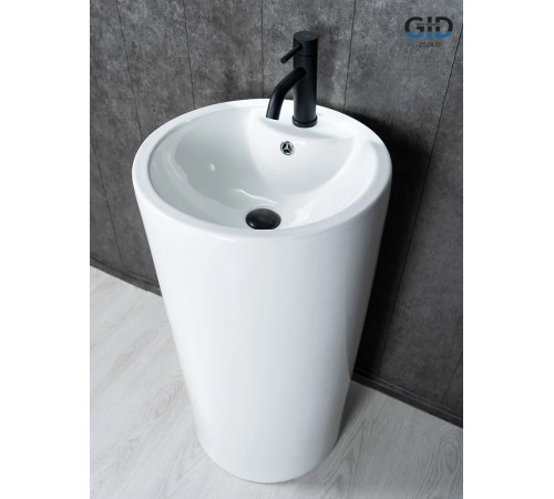 Раковина напольная Gid Nb135 81102 белая 46x46x86