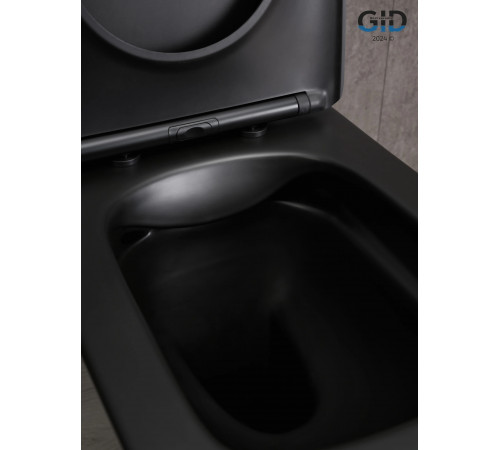 Напольный унитаз Gid Tn2184Bm 62252Y черный матовый 62.5x37x83