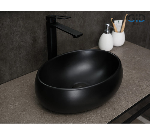 Раковина накладная Gid Bm9030ds 53384 черная матовая 40x30x13.5