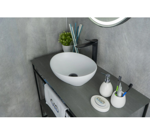 Раковина накладная Gid N900 51164 белый матовый 41x34x15