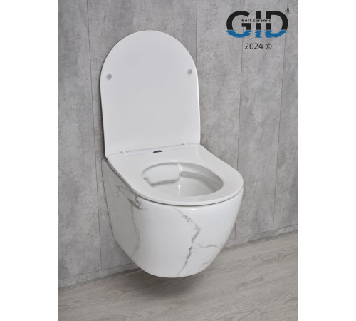Подвесной унитаз GID Ws2198 (СС) 62228Y под камень глянцевый 49x36x35.5