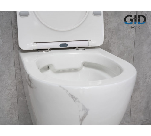 Подвесной унитаз GID Ws2198 (СС) 62228Y под камень глянцевый 49x36x35.5