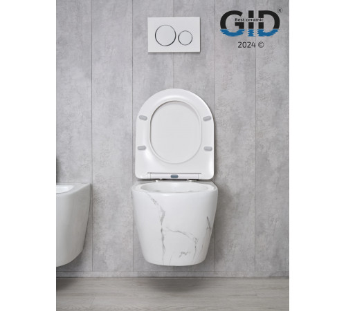 Подвесной унитаз GID Ws2198 (СС) 62228Y под камень глянцевый 49x36x35.5