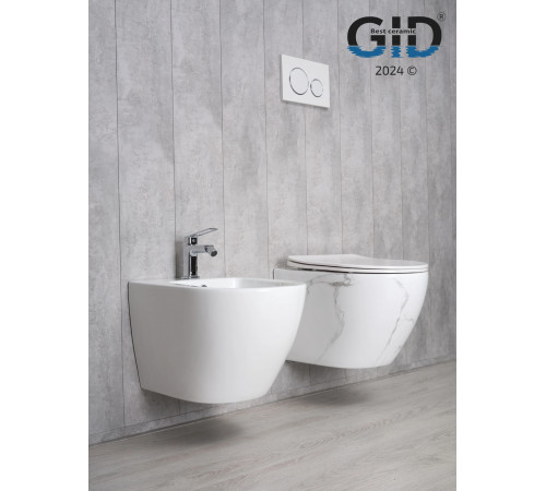 Подвесной унитаз GID Ws2198 (СС) 62228Y под камень глянцевый 49x36x35.5