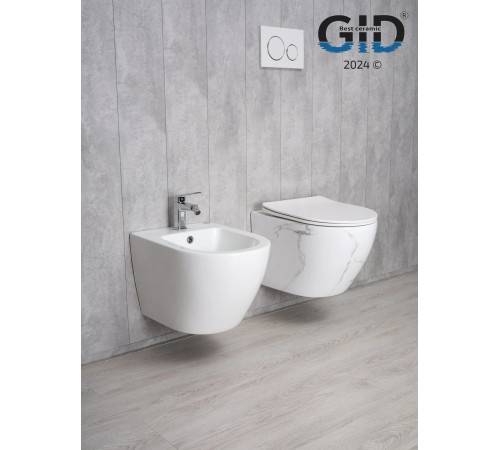 Подвесной унитаз GID Ws2198 (СС) 62228Y под камень глянцевый 49x36x35.5