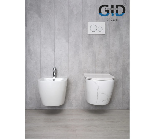 Подвесной унитаз GID Ws2198 (СС) 62228Y под камень глянцевый 49x36x35.5