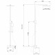 Стойка для душа ABBER Daheim AF8216L с изливом, хром