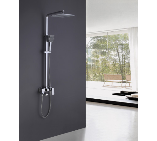 Стойка для душа ABBER Daheim AF8216L с изливом, хром