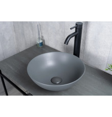 Раковина накладная Gid 9081gnm 53404 серая матовая 36x36x14