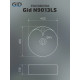Раковина накладная Gid N9013LS 52237 красная матовая / белый графит 40x40x13