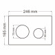 Унитаз подвесной ABBER Bequem AC1132TC белый, с закрытым дном с инсталляцией AC0105 и кнопкой AC0121MW белая матовая