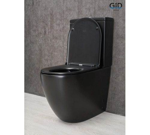 Напольный унитаз Gid Tn2188Bm 62250Y черный матовый 62.5x38.5x84