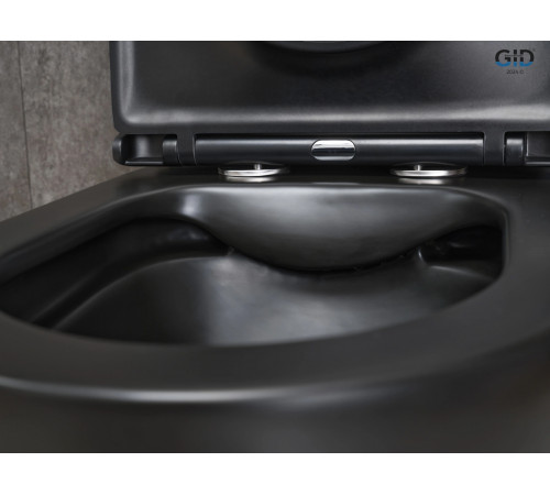 Напольный унитаз Gid Tn2188Bm 62250Y черный матовый 62.5x38.5x84