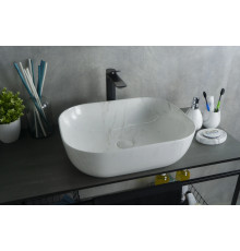 Раковина накладная Gid K397D9 53322 под камень глянцевая 50x40x14