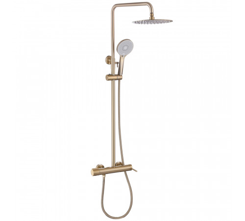 Стойка для душа ABBER Emotion AF8816GL с изливом, золото матовое