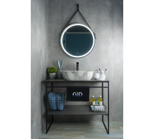 Раковина накладная Gid K397G125 54402 под камень глянцевая 50x40x14