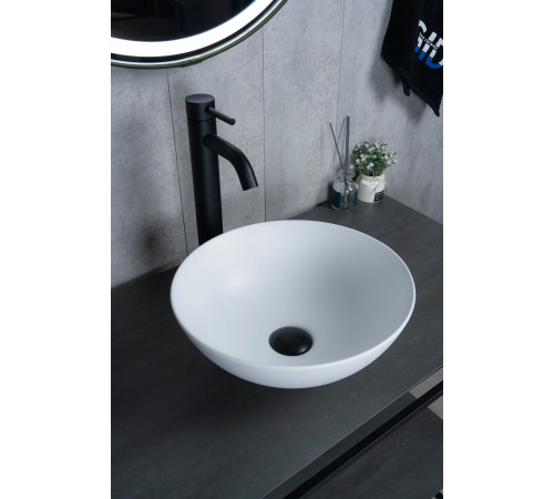 Раковина накладная Gid 9081wm 51244 белая матовая 36x36x14