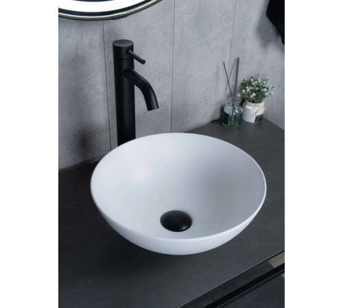 Раковина накладная Gid 9081wm 51244 белая матовая 36x36x14