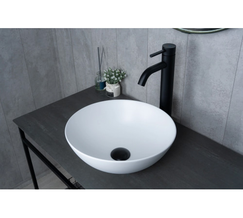 Раковина накладная Gid 9081wm 51244 белая матовая 36x36x14