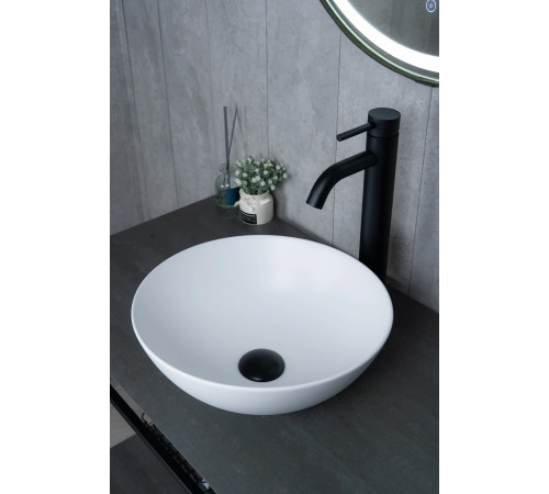 Раковина накладная Gid 9081wm 51244 белая матовая 36x36x14