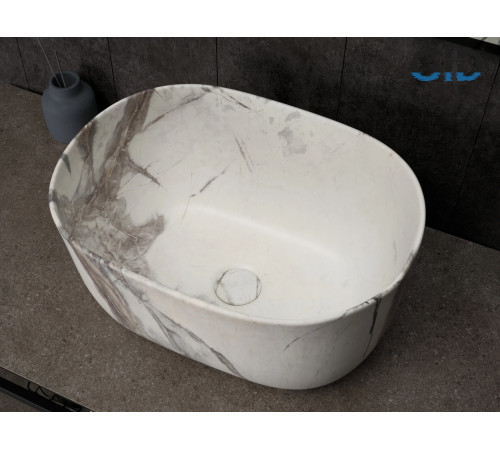 Раковина накладная Gid Mnc9302 54481 под камень матовая 45x32x22
