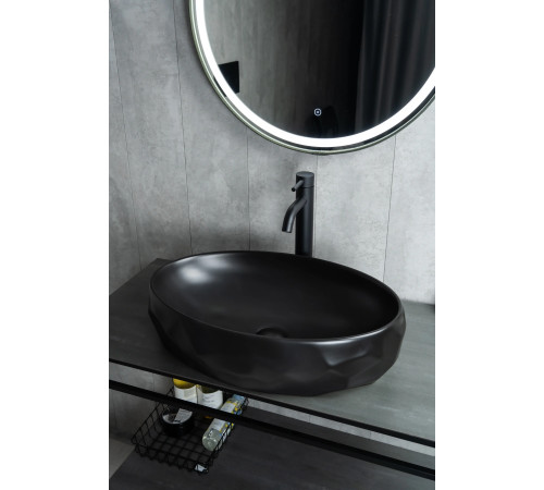 Раковина накладная Gid Bm9030wx 53385 черная матовая 60x40x15