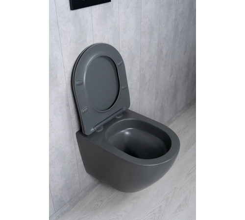 Подвесной унитаз GID Tornado Tr2122TF-Dgm 62260Y серый матовый 49x36x36