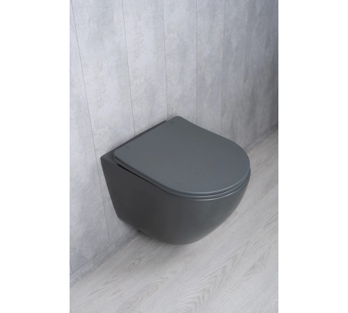 Подвесной унитаз GID Tornado Tr2122TF-Dgm 62260Y серый матовый 49x36x36