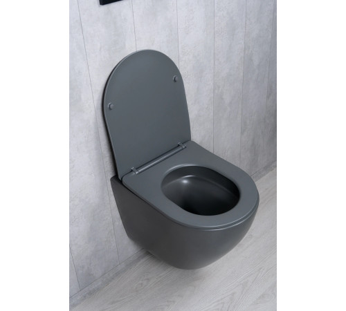 Подвесной унитаз GID Tornado Tr2122TF-Dgm 62260Y серый матовый 49x36x36