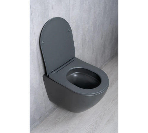 Подвесной унитаз GID Tornado Tr2122TF-Dgm 62260Y серый матовый 49x36x36
