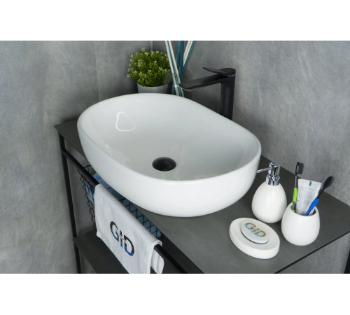 Раковина накладная Gid N9026a 51112 белая 60x40x15