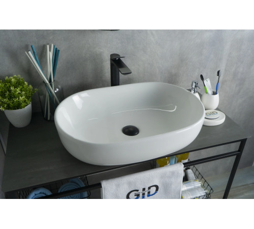 Раковина накладная Gid N9026a 51112 белая 60x40x15