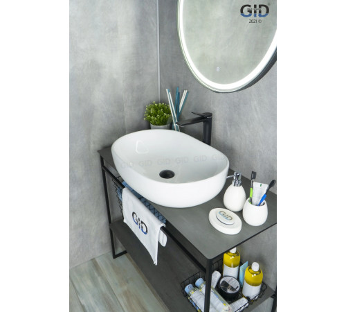 Раковина накладная Gid N9026a 51112 белая 60x40x15