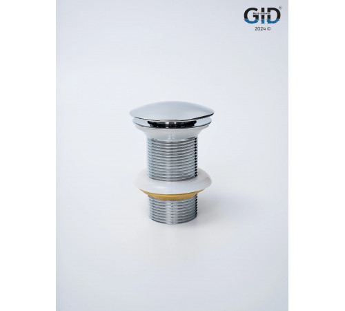 Клапан донный GID без перелива Ch100 73302K хром 7x7x10