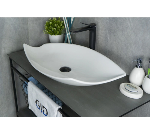 Раковина накладная Gid N9178 51171 белая 74x38x13