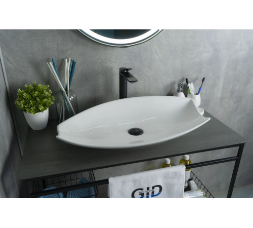 Раковина накладная Gid N9178 51171 белая 74x38x13