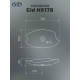Раковина накладная Gid N9178 51171 белая 74x38x13