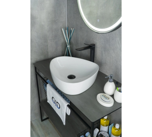 Раковина накладная Gid N9386 51139 белая 50x40x12