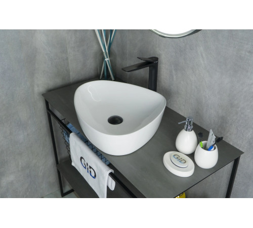 Раковина накладная Gid N9386 51139 белая 50x40x12