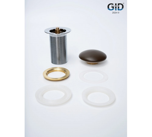 Клапан донный GID без перелива Br100 74406K коричневый матовый 7x7x10