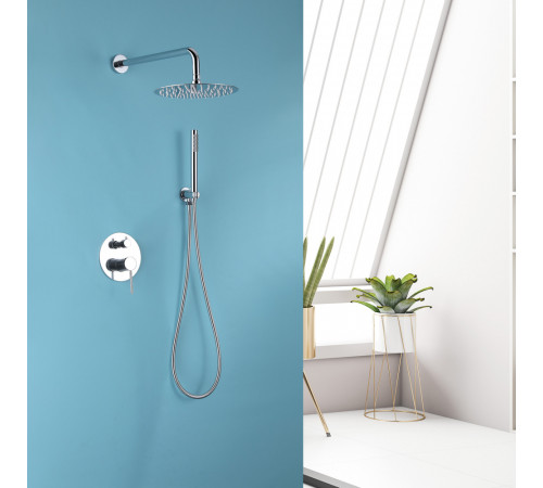 Система для душа ABBER Emotion AF8818 без излива, хром