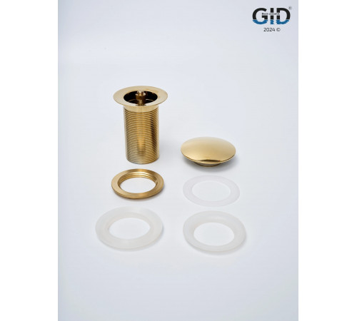 Клапан донный GID без перелива G100 73301K золото 7x7x10