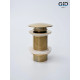 Клапан донный GID без перелива G100 73301K золото 7x7x10