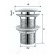 Клапан донный GID без перелива Ch100 73302K хром 7x7x10