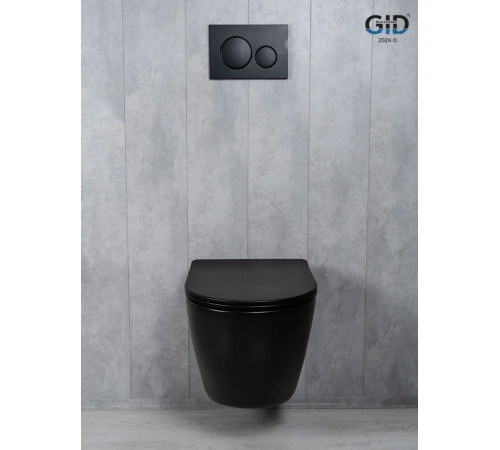 Подвесной унитаз GID Tornado Tr2122TF-Bm 62261Y черный матовый 49x36x36